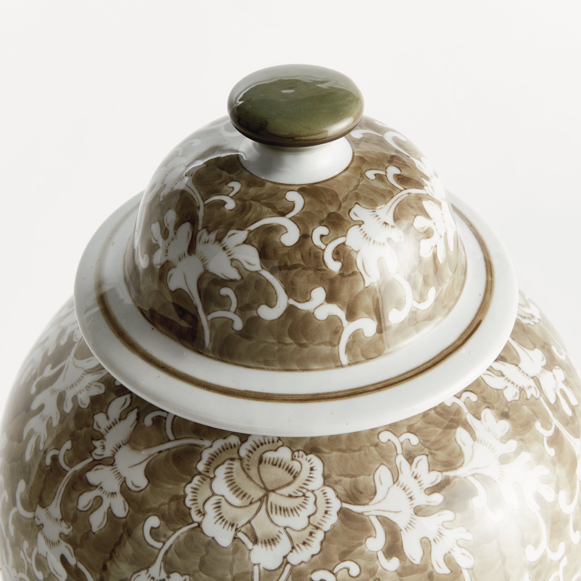 Province Lotus Lidded Ginger Jar - View 3