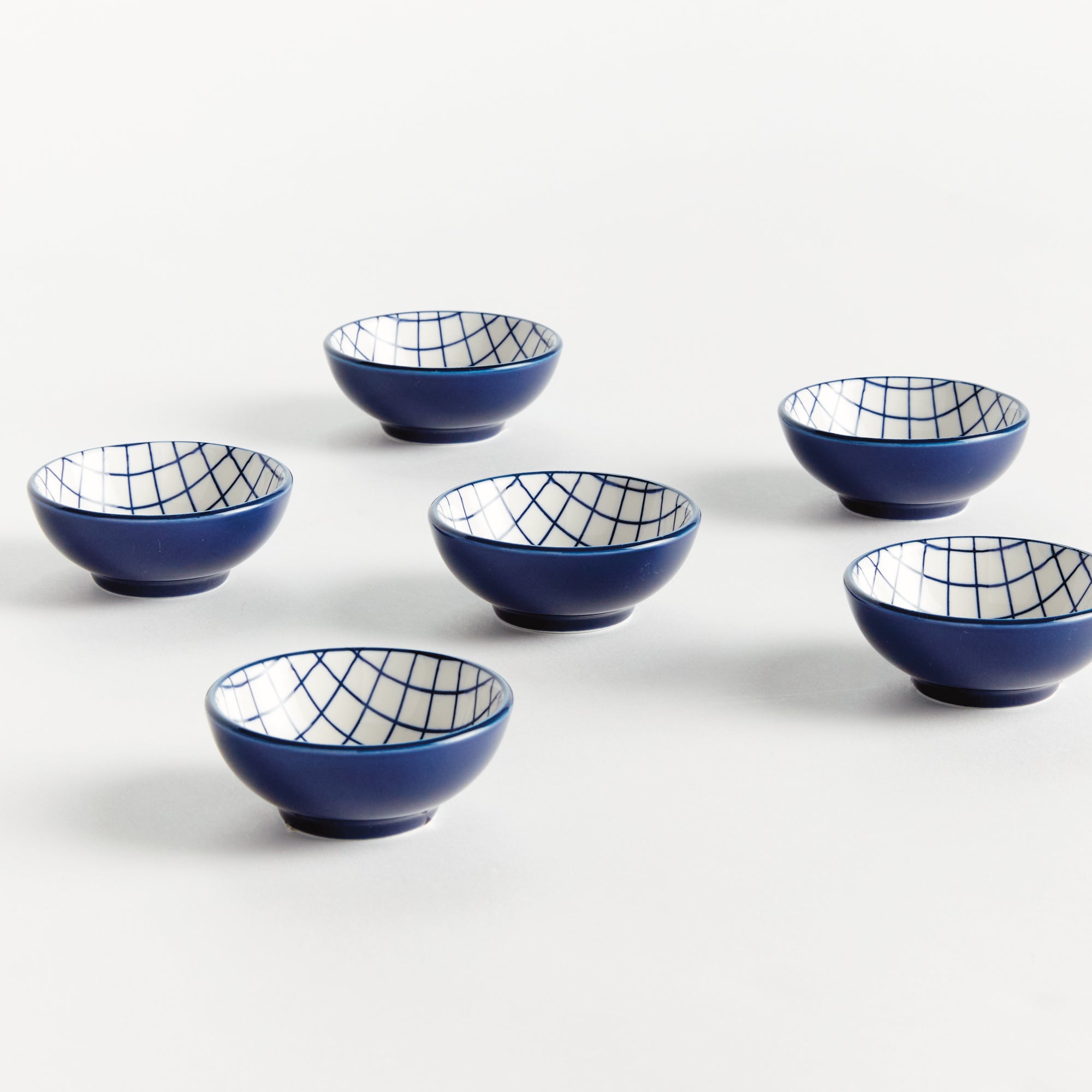 Stria Grid Dip Bowls, Set Of 6 - View 2