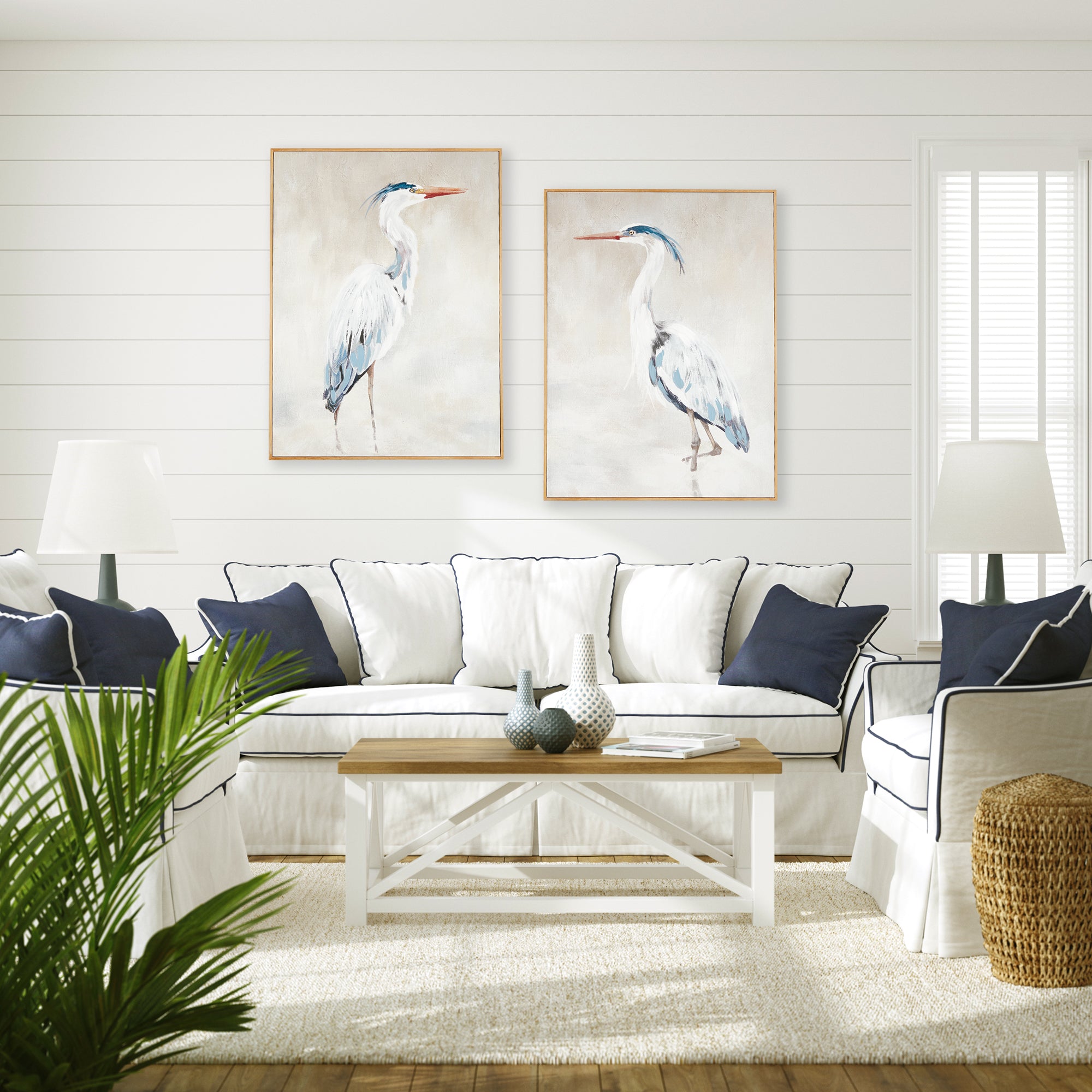 HERON PAIR HAND-EMBELLISHED GICLEES, SET OF 2 - view 5