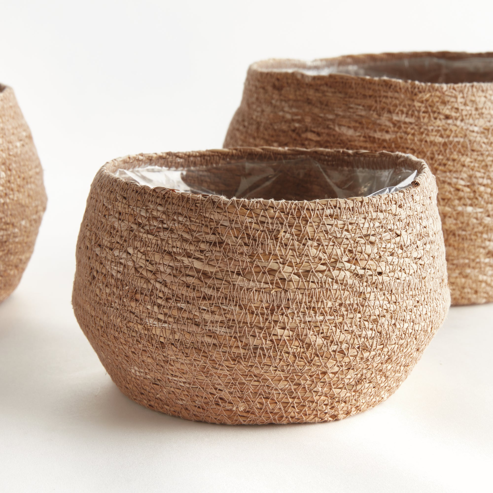 Seagrass Round Tapered Baskets, Set Of 3 - View 2