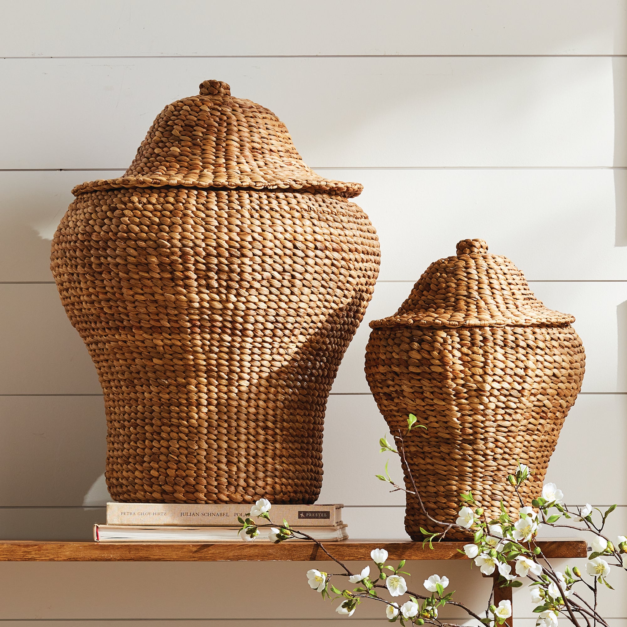 WATER HYACINTH GINGER JARS, SET OF 2 - view 6