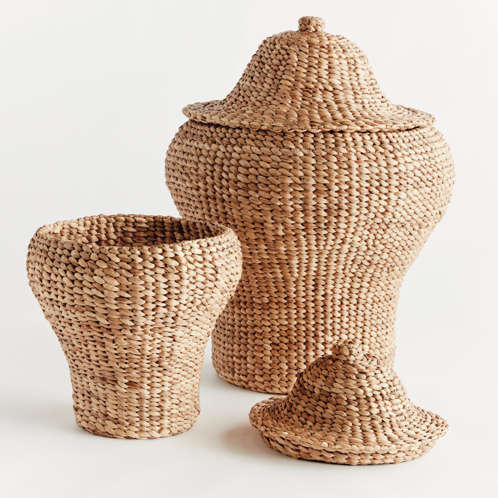 WATER HYACINTH GINGER JARS, SET OF 2 - view 2