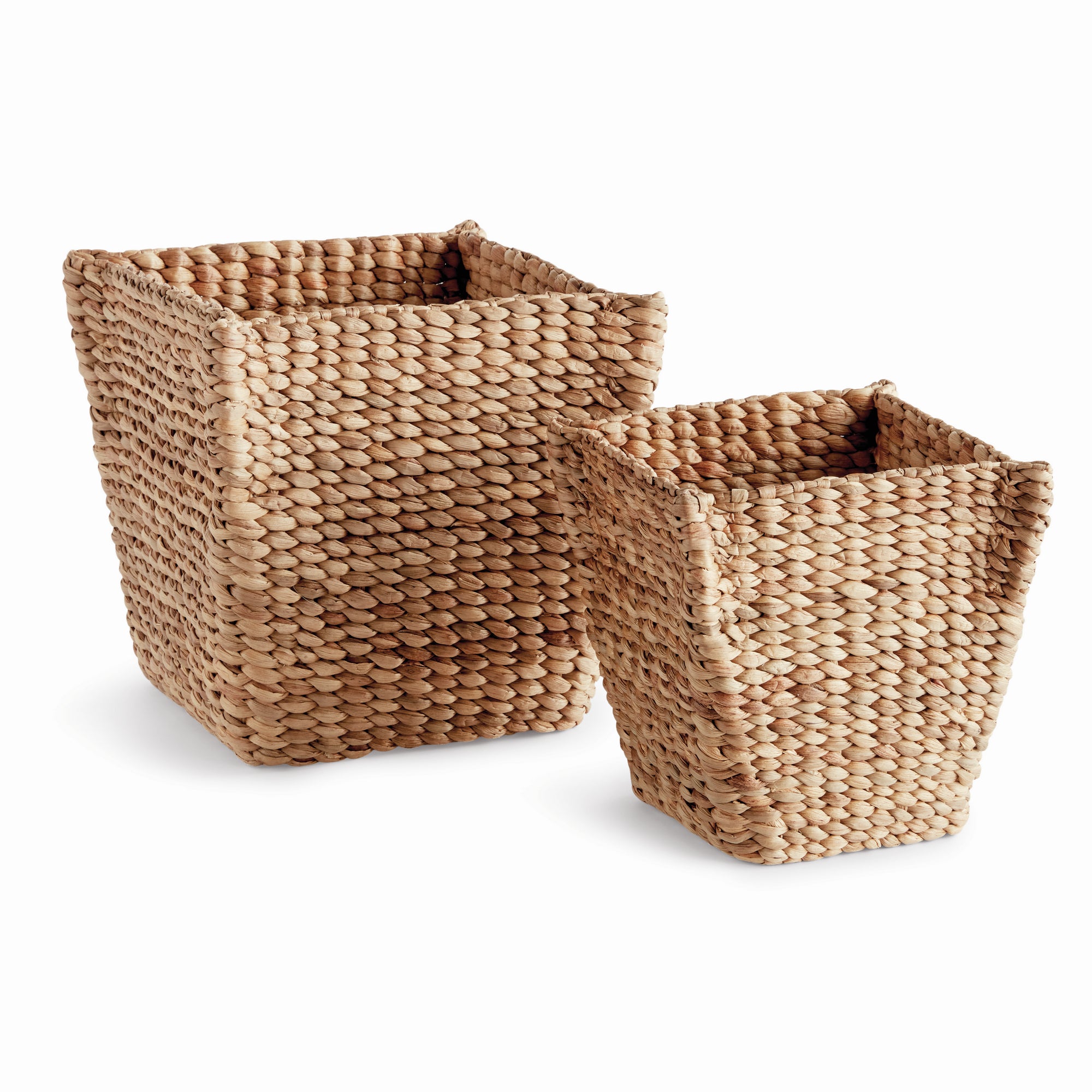 Water Hyacinth Tapered Baskets, Set Of 2