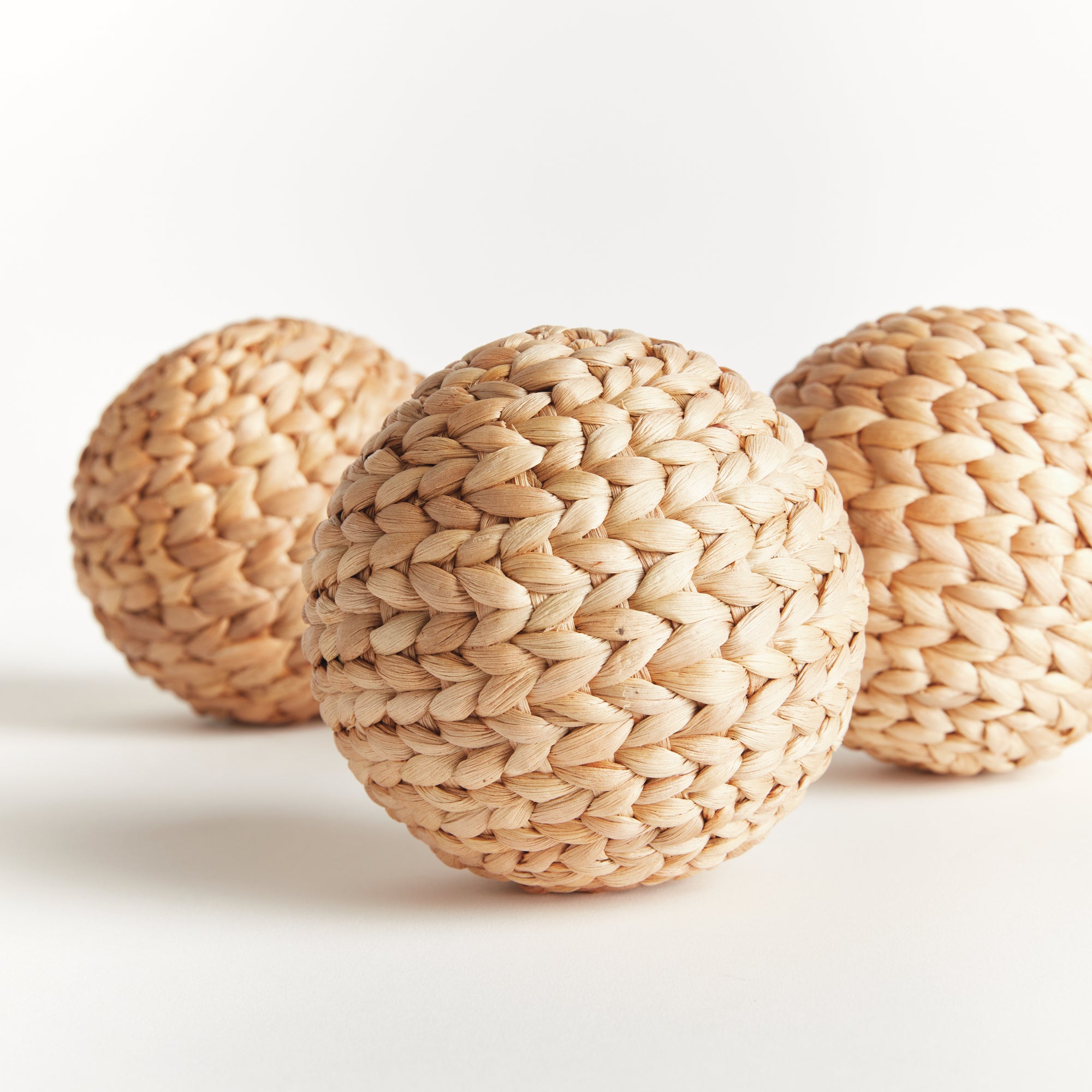 Jace Water Hyacinth Orbs 4.5", Set Of 3 - View 2