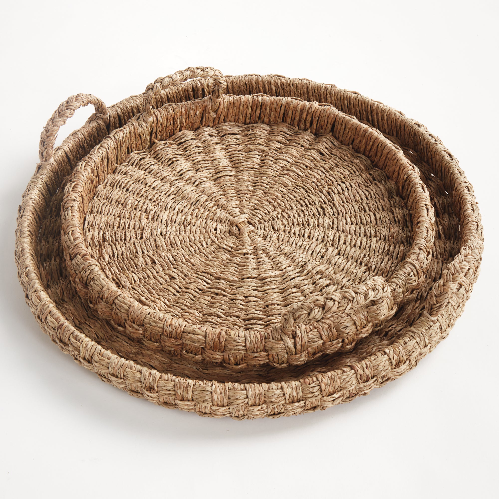SAWYER ROUND TRAYS WITH HANDLES, SET OF 2 - view 5