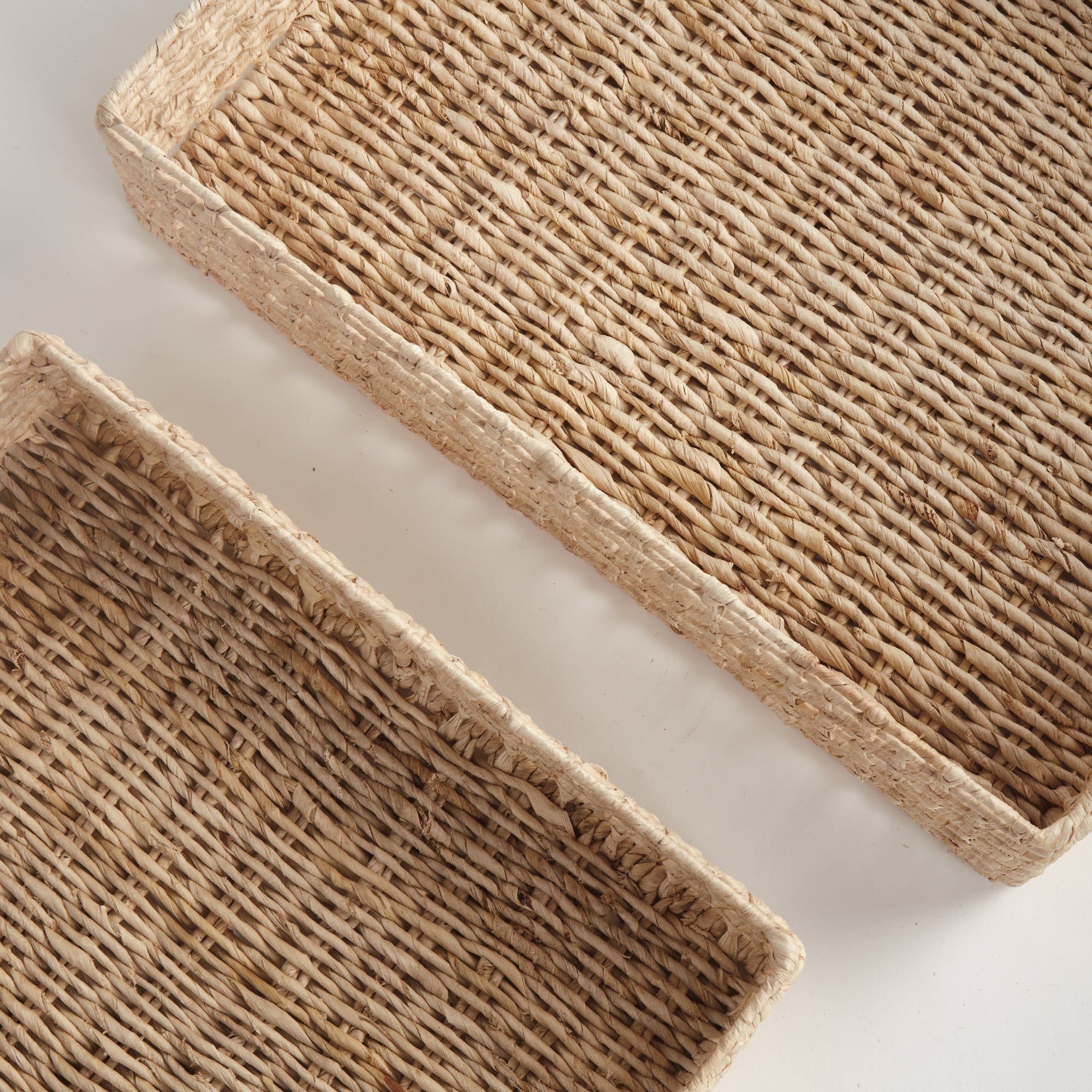 JULIET ABACA NESTING RECTANGULAR TRAYS, SET OF 2 - view 3