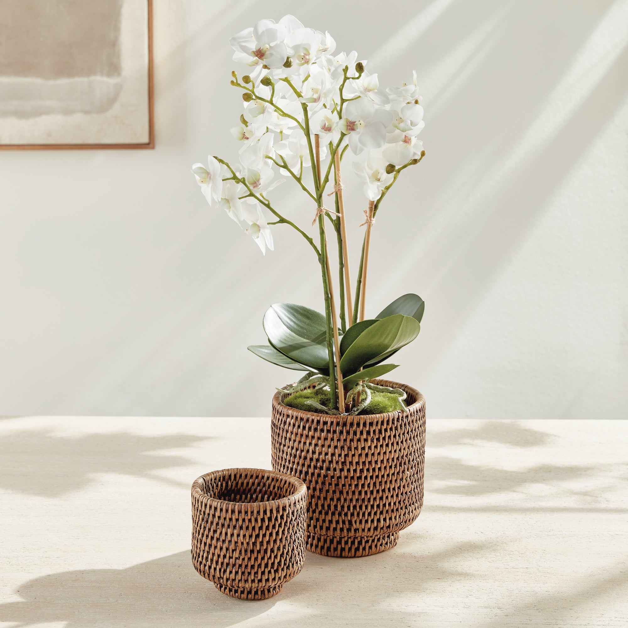 BURMA RATTAN CACHEPOTS SMALL, SET OF 2 - view 4