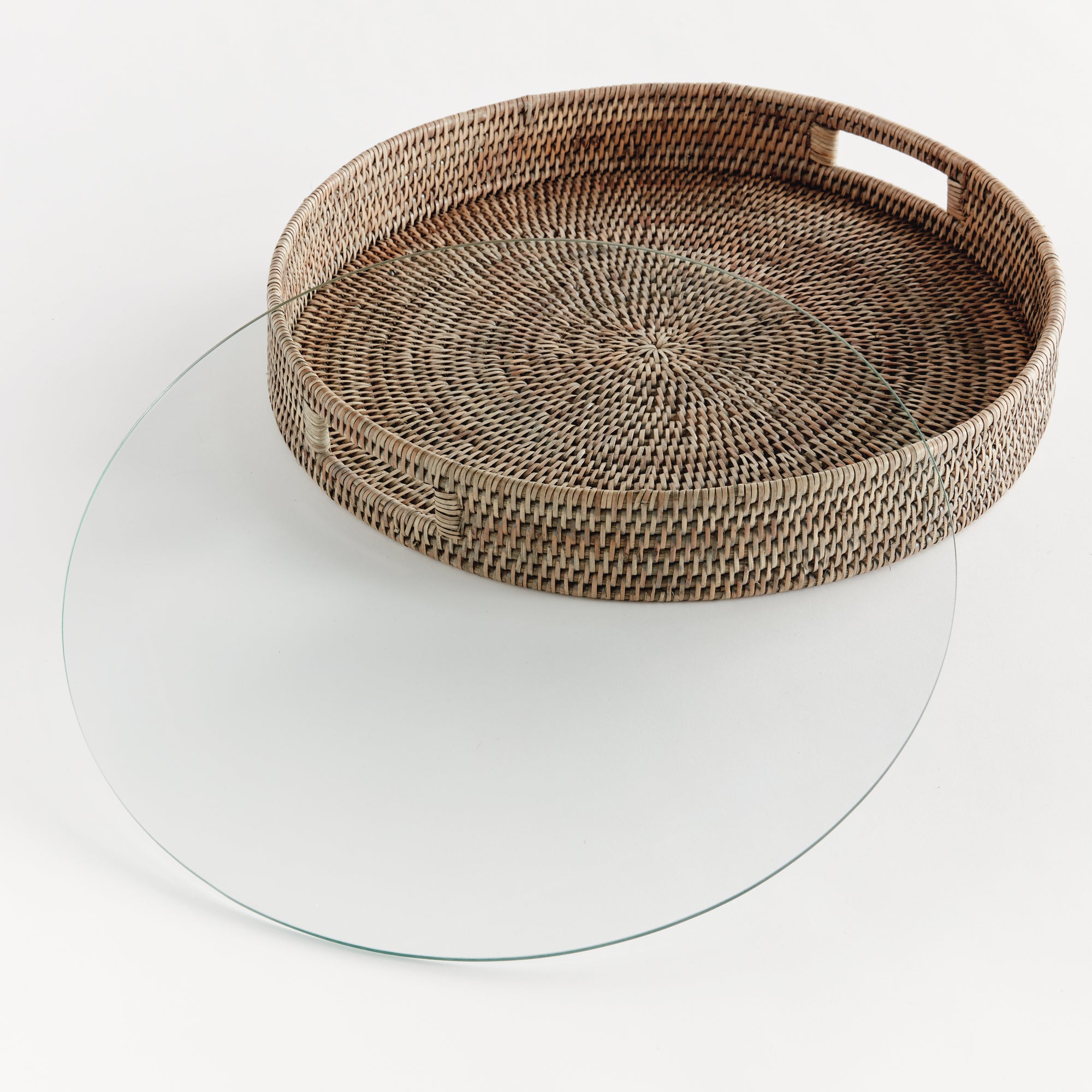 Burma Rattan Round Serving Tray Large - View 4