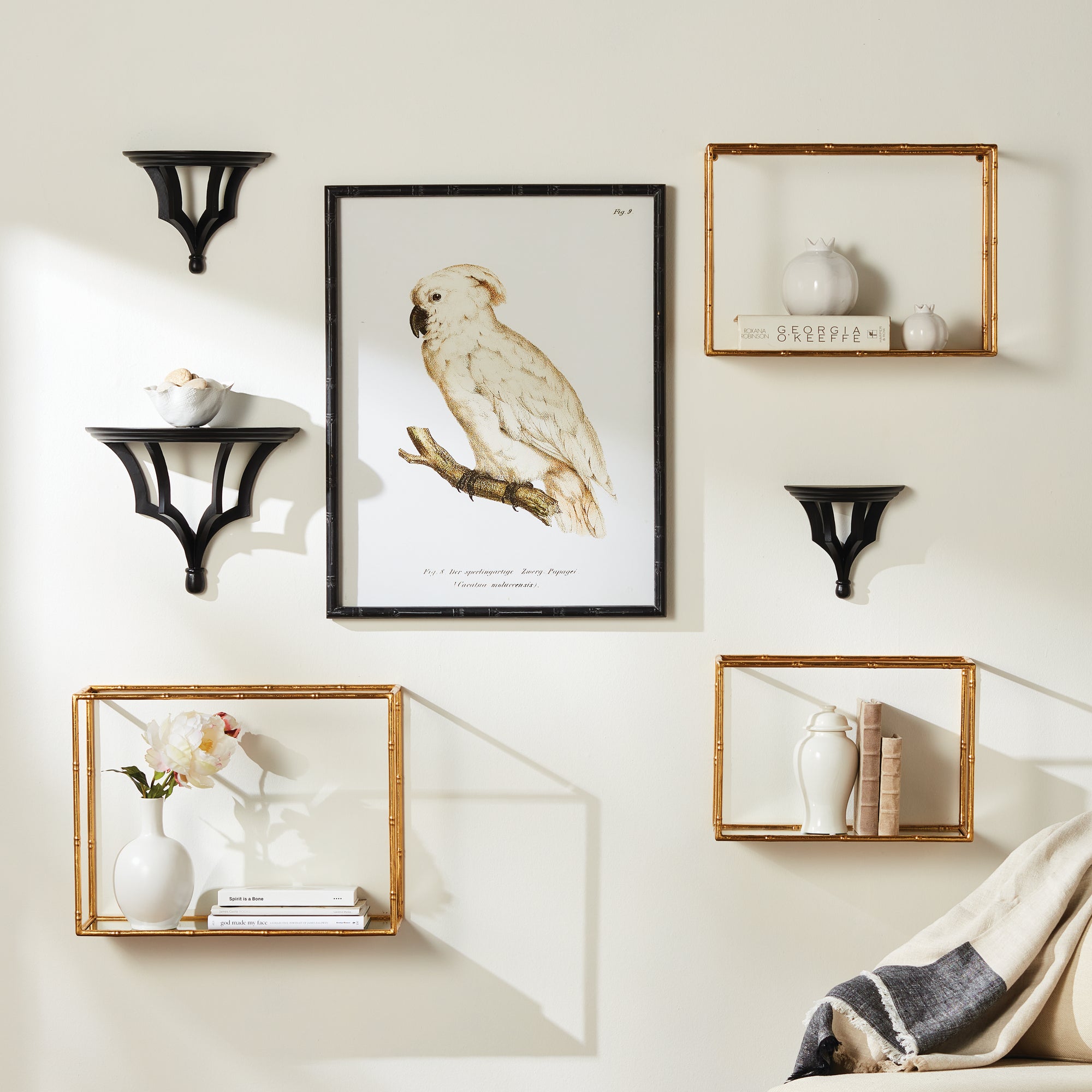 DAPHNE MIRRORED WALL SHELVES, SET OF 3 - view 4