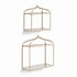 ABBEY MIRRORED WALL SHELVES, SET OF 2
