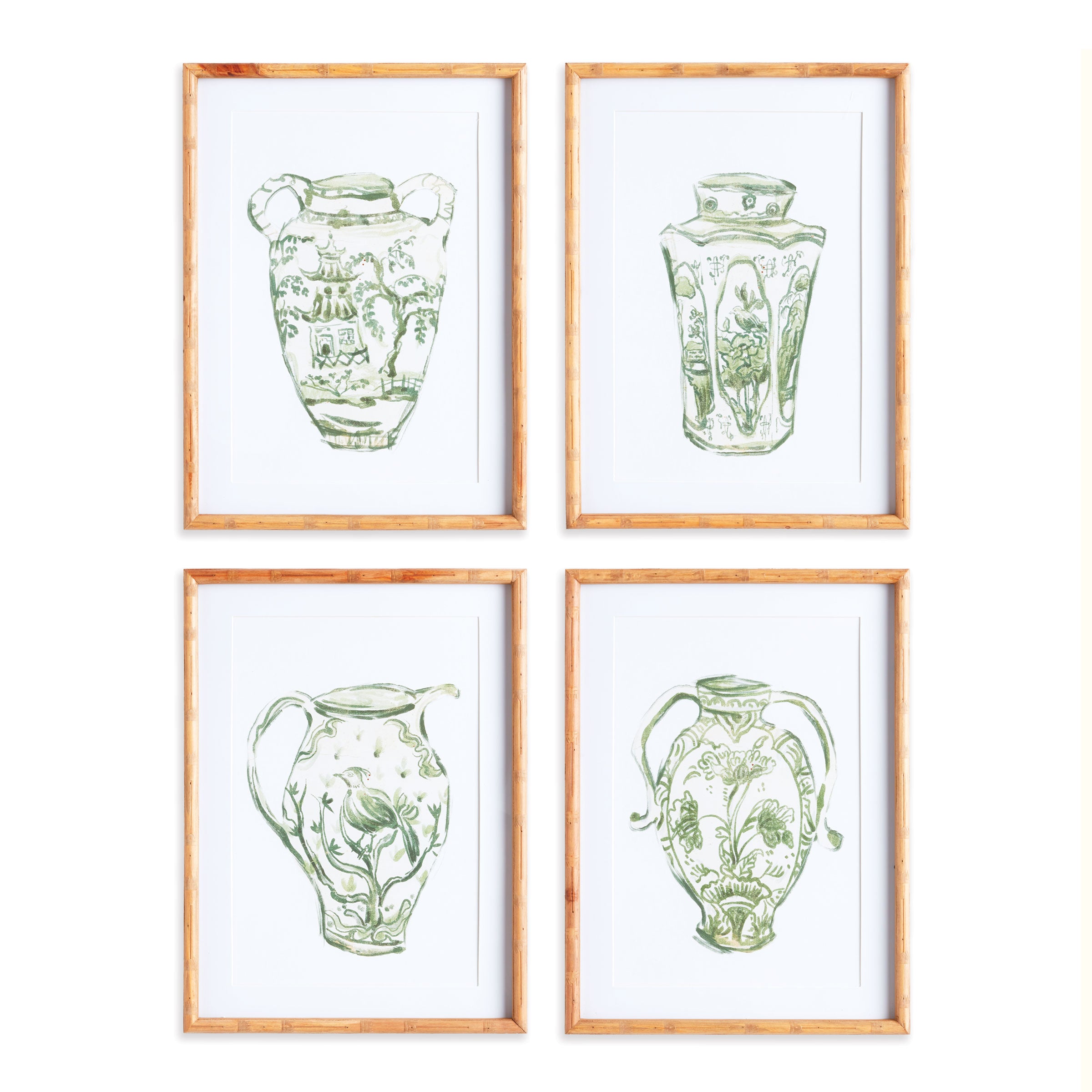 Chinoiserie Jar Prints, Set Of 4