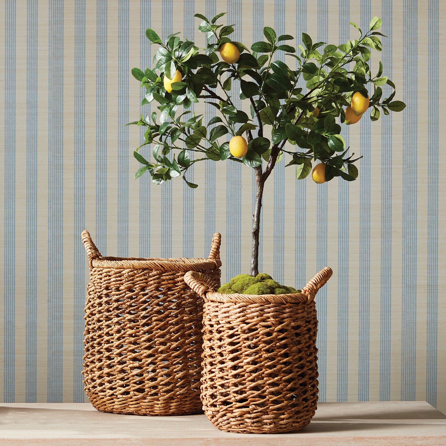 CAM BANANA LEAF BASKETS W/ HANDLES, SET OF 2 - view 2
