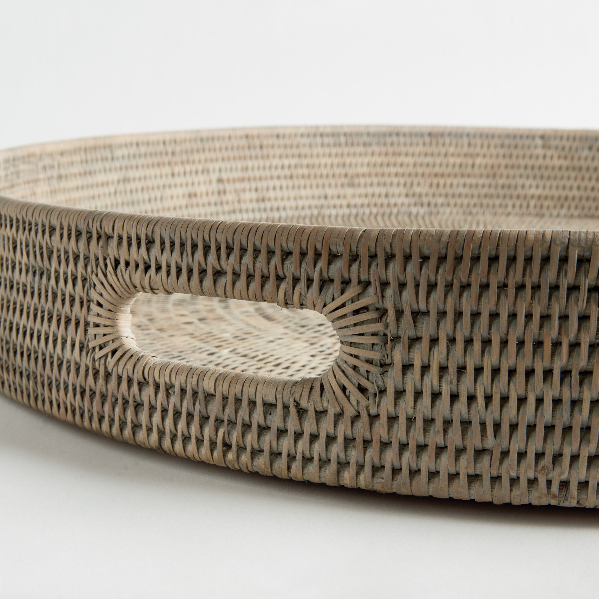 Burma Rattan Round Ottoman Trays Lg St/2 - View 5