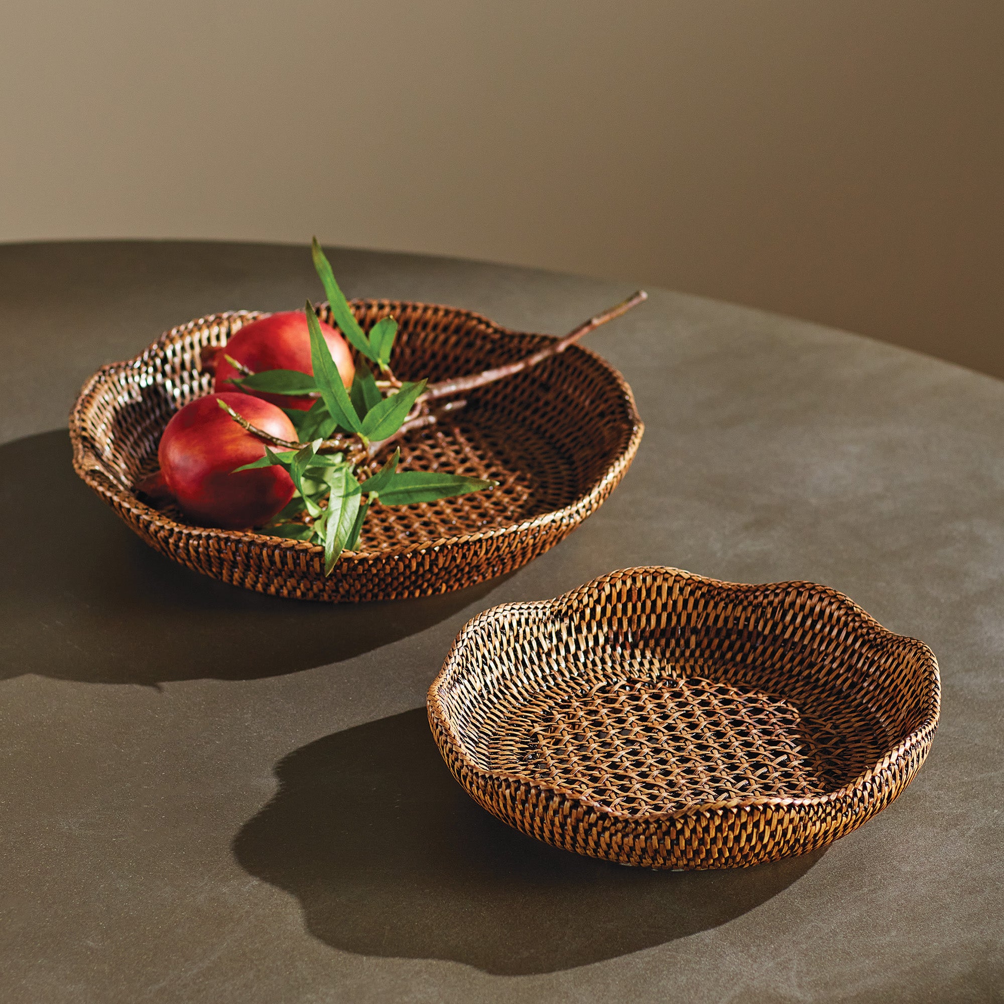 Burma Rattan Scalloped Trays St/2 - View 7