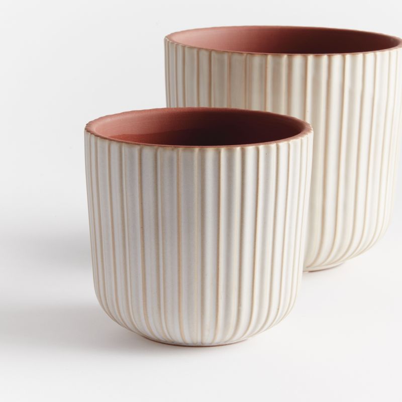 WHITE TASHA POTS SET OF 2 BY NAPA HOME & GARDEN - A. Dodson's