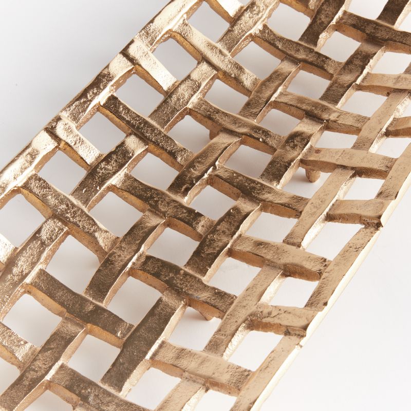 GOLD LOPA DECORATIVE RECTANGULAR TRAY BY NAPA HOME & GARDEN - A. Dodson's