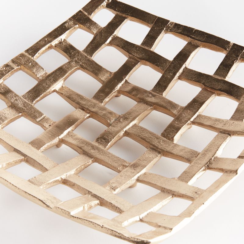 GOLD LOPA DECORATIVE SQUARE TRAY BY NAPA HOME & GARDEN - A. Dodson's
