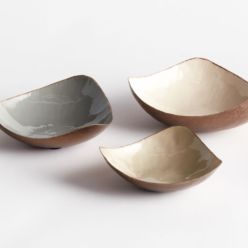 CREAM CAMRYN DECORATIVE BOWLS SET OF 3 BY NAPA HOME & GARDEN - A. Dodson's