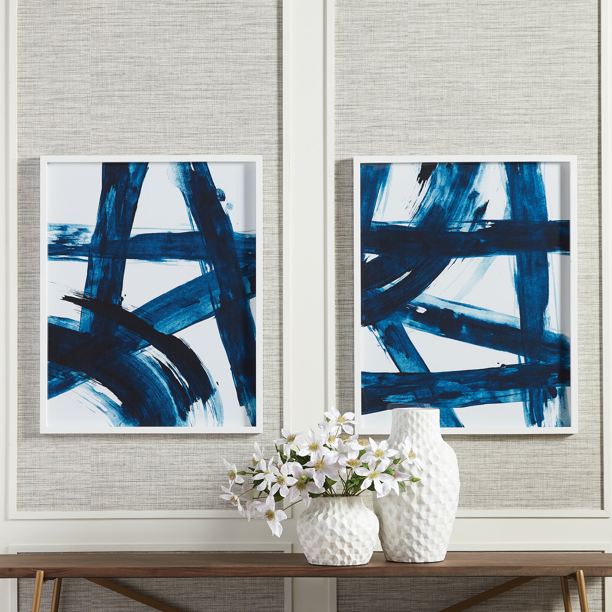 Indigo Abstracts, Set Of 2 - View 3