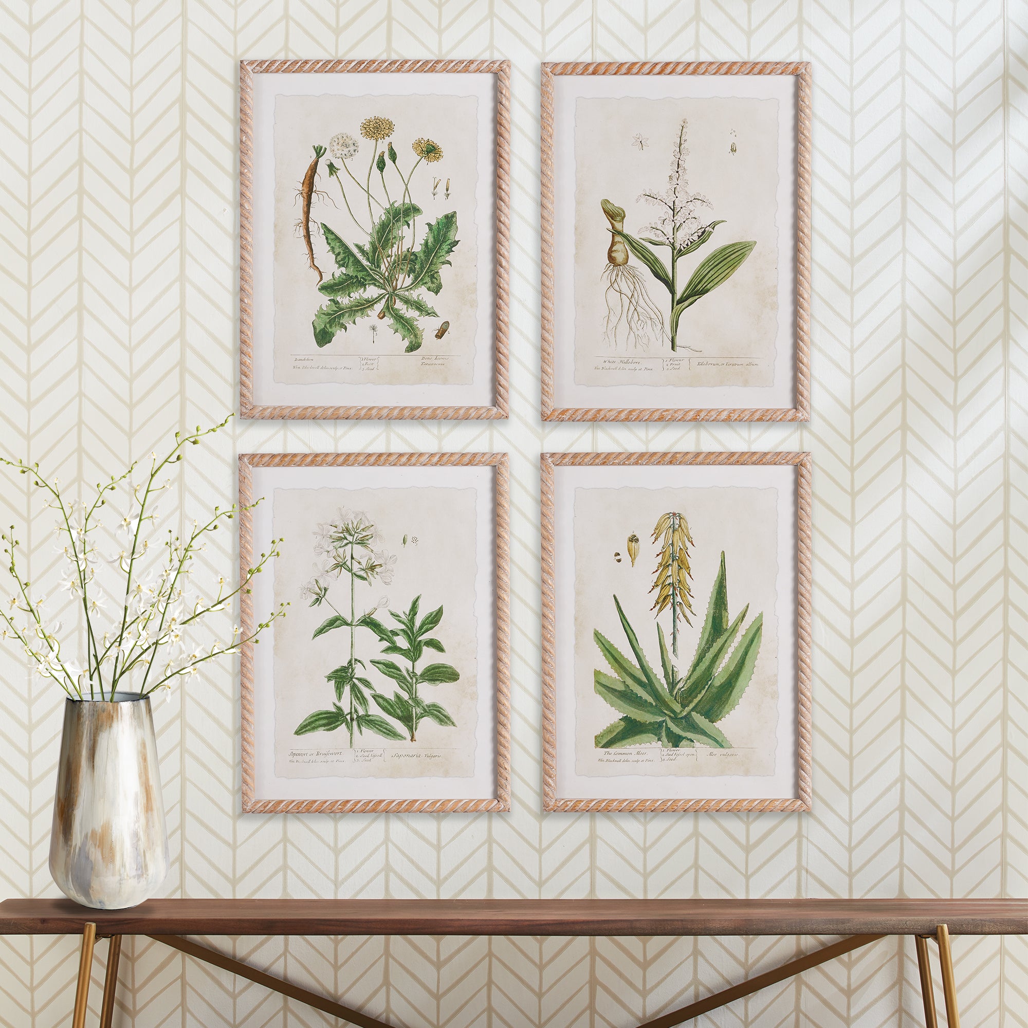 VINTAGE BOTANICAL STUDY, SET OF 4 - view 3
