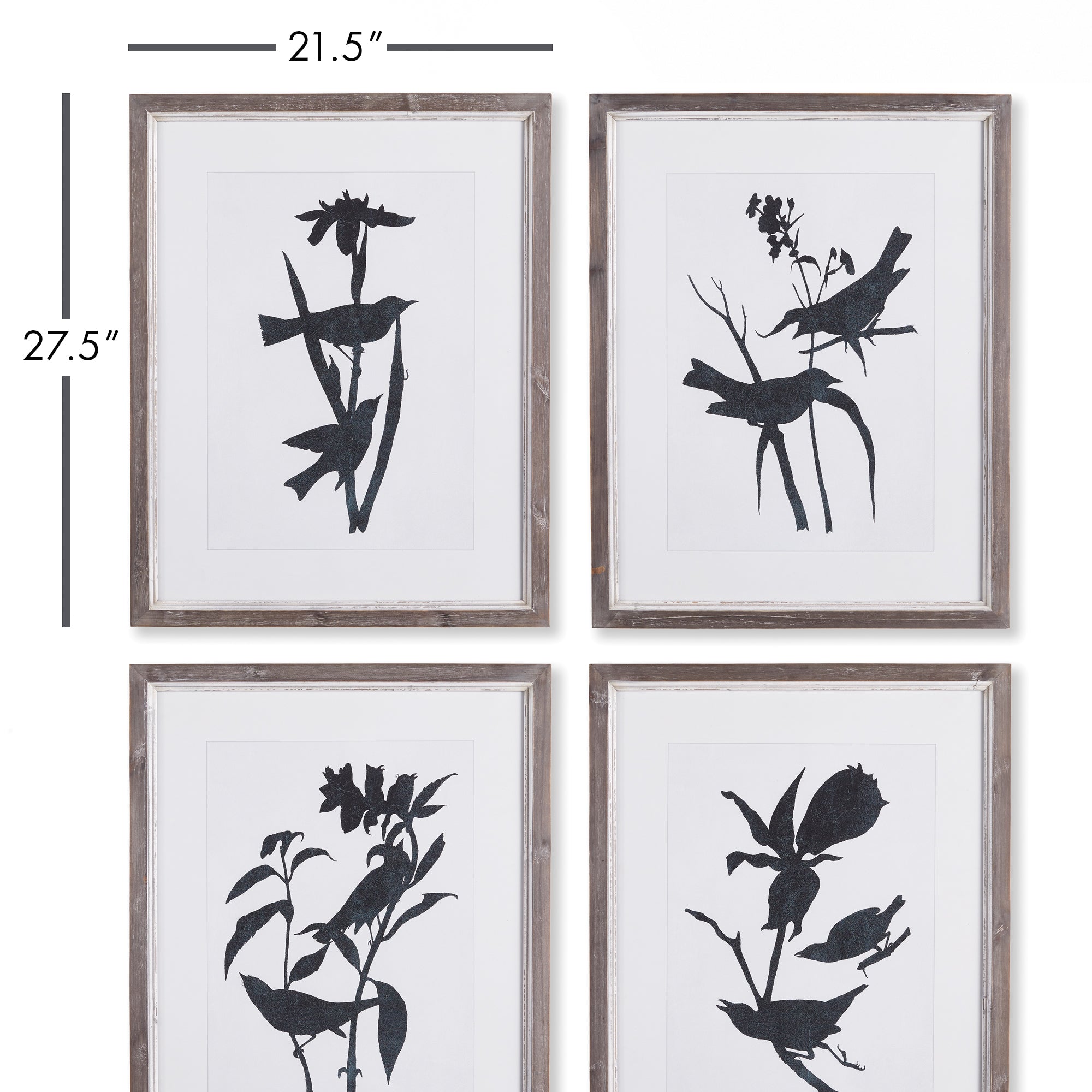 BIRD SILHOUETTE PRINTS, SET OF 4 - view 2