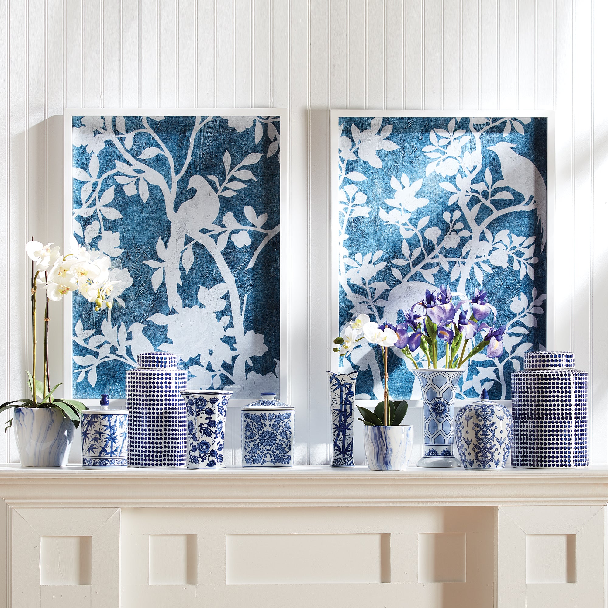 Aviary Cyano Prints, Set Of 2 - View 3