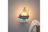 Blue Coastal Nightlight Glass and Metal Sail Boat