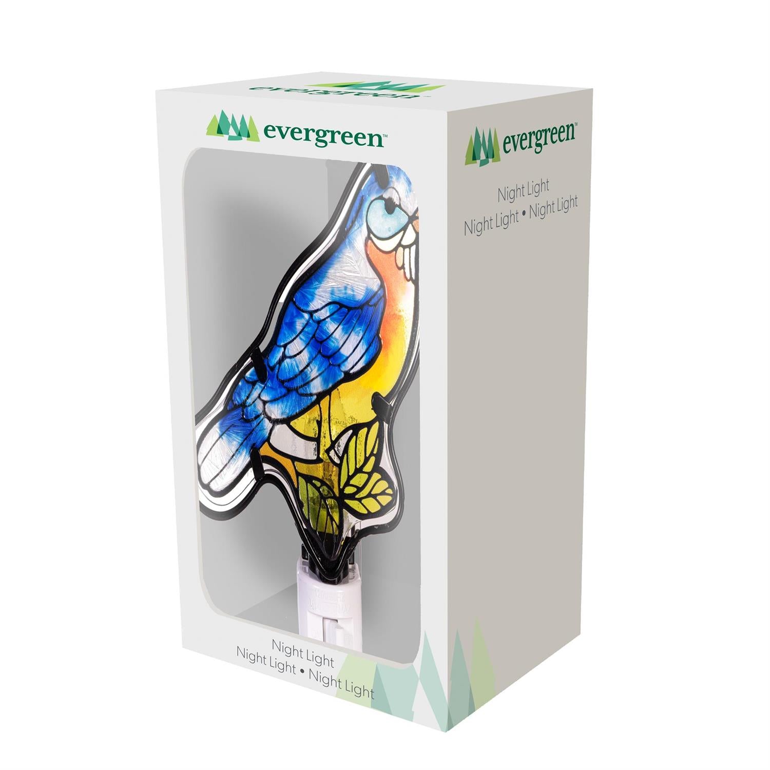 Blue Bird Cottage Nightlight Glass by Evergreen - view 3