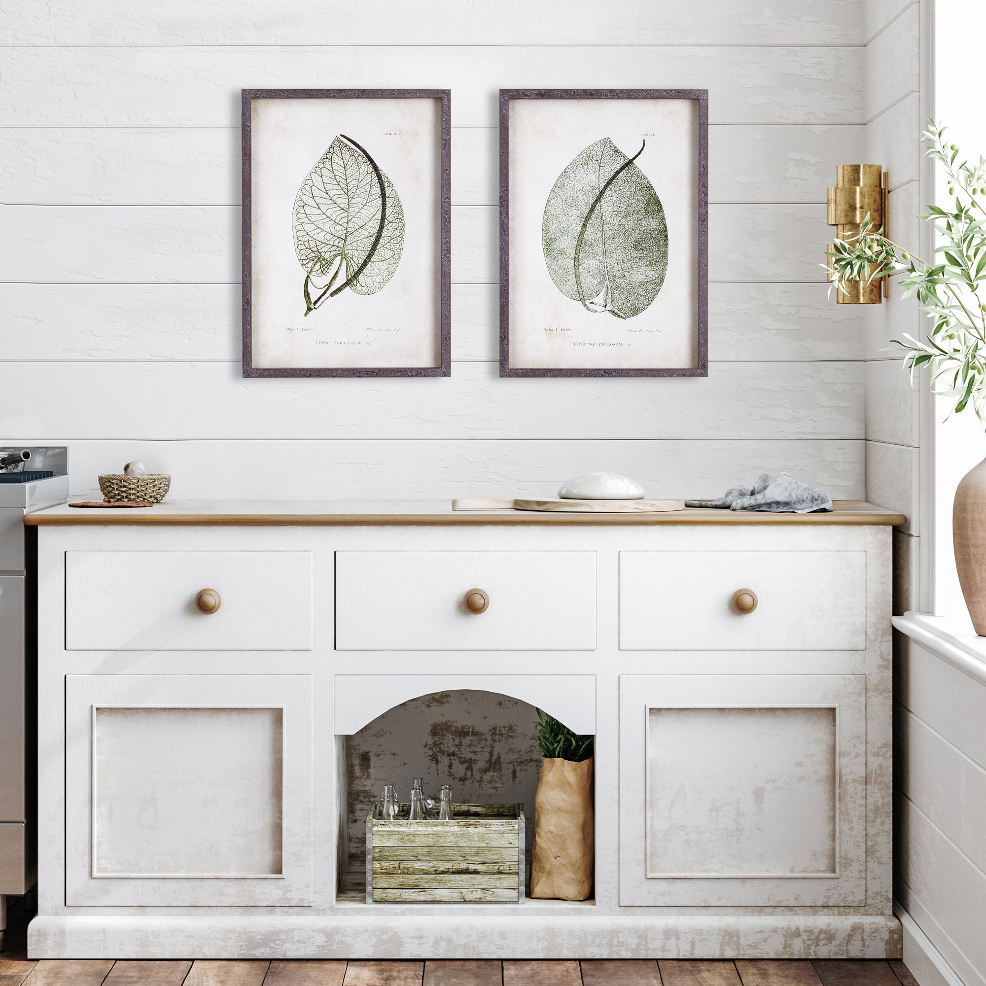 CORDATE LEAF STUDY, SET OF 2 - view 4