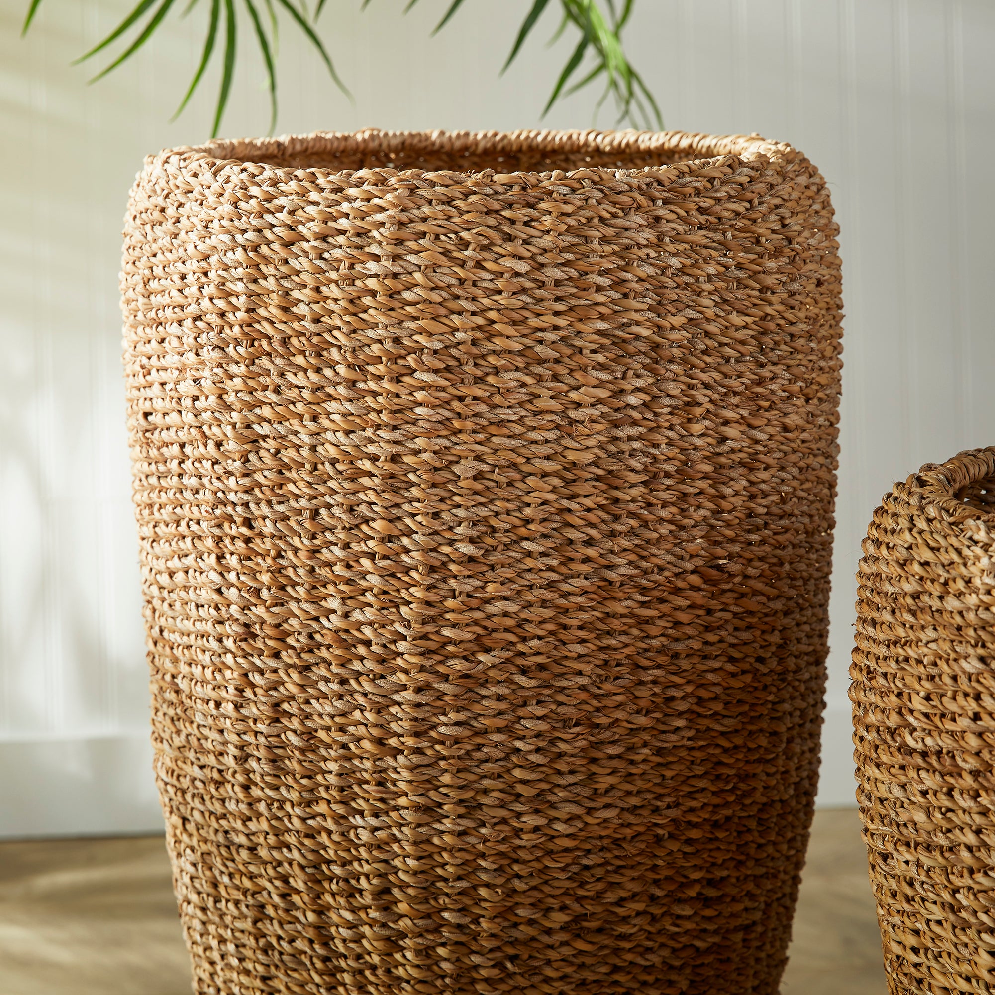 Seagrass Tall Round Planters, Set Of 2 - View 4