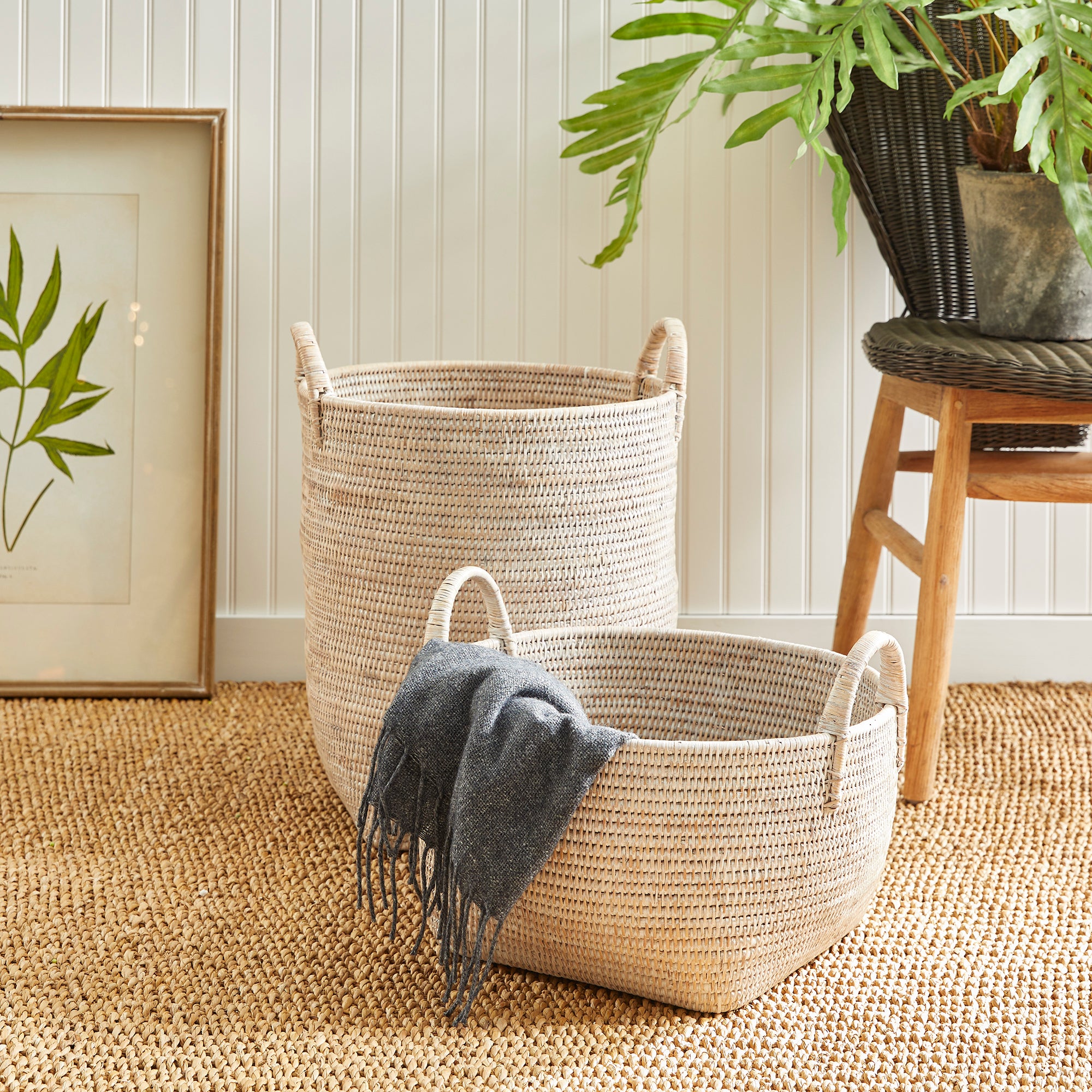 Burma Rattan Orchard Baskets, Set Of 2 - View 5