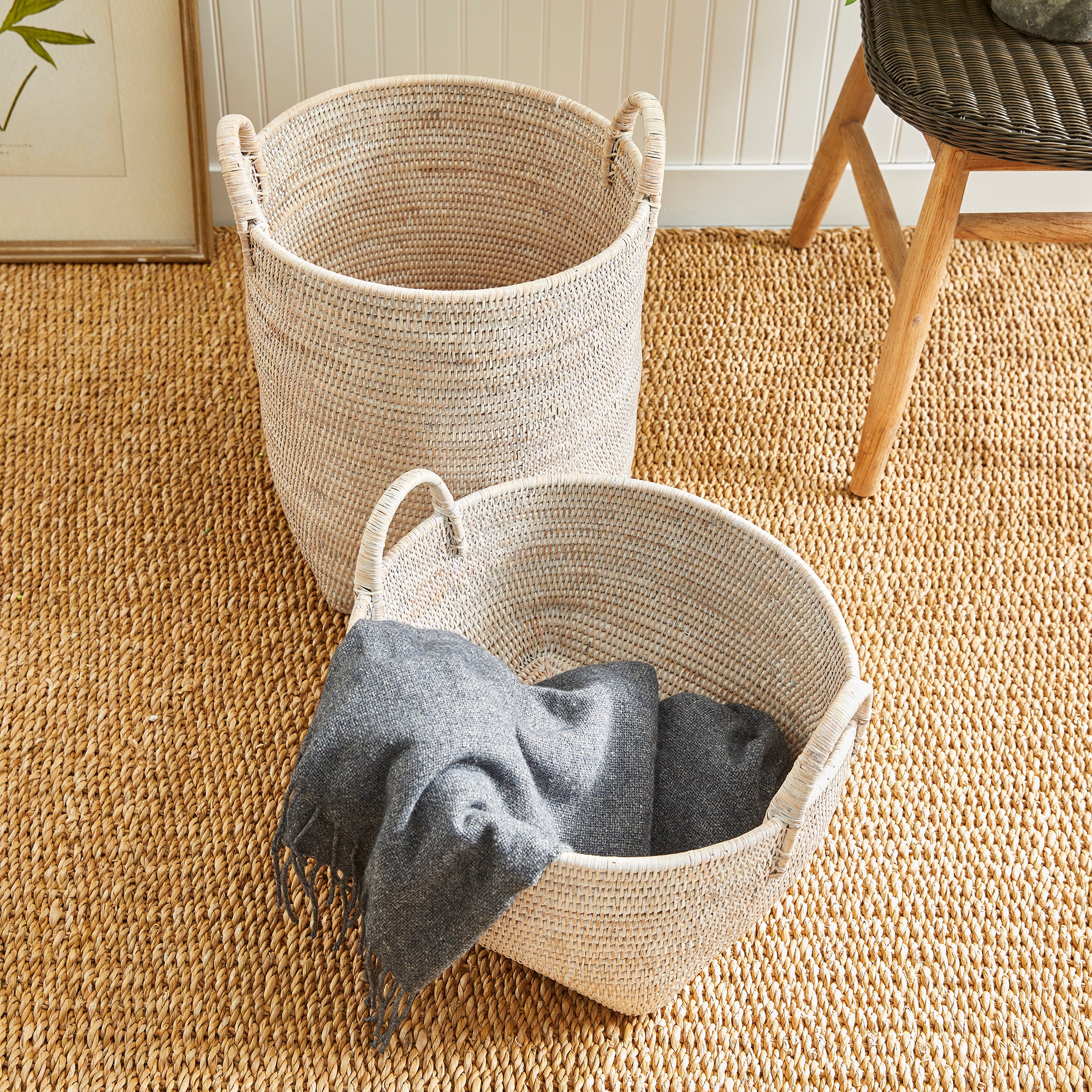 Burma Rattan Orchard Baskets, Set Of 2 - View 6