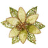 Shades of Emerald Fabric Flower Tee Clip Ornament