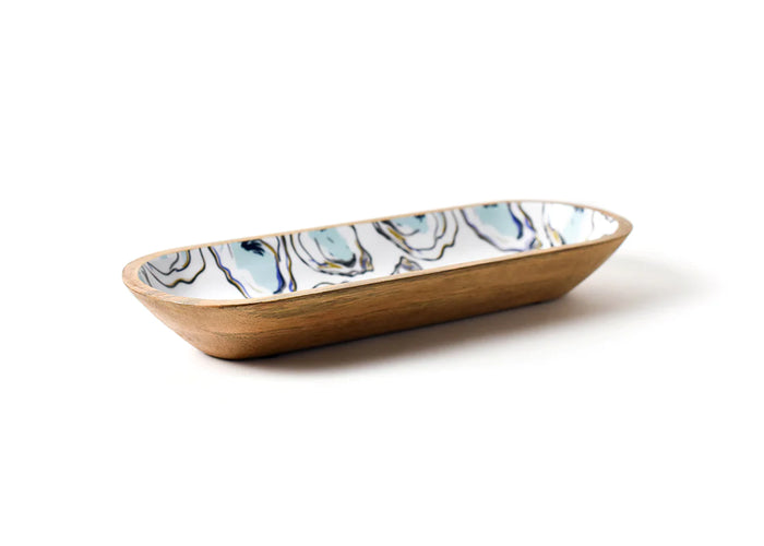 Coton Colors Oyster Print Wood Dough Bowl