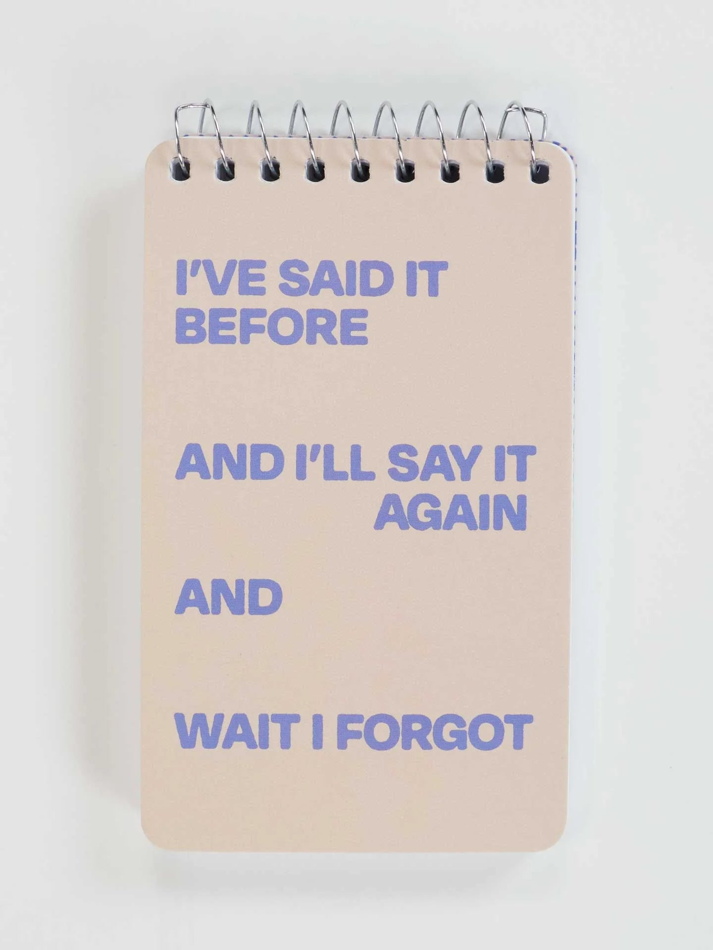 I've Said It Before And I'll Say It Again And Wait I Forgot 3x5 Spiral Notebook