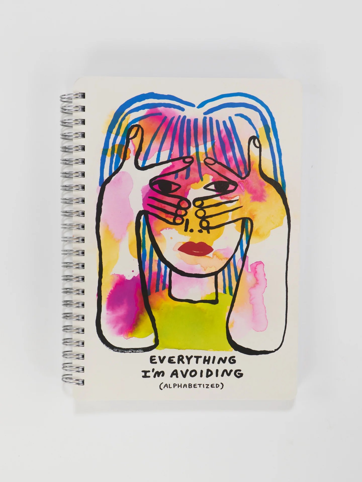 Everything Im Avoiding Alphabetized 6x8 Spiral Notebook by Blue Q