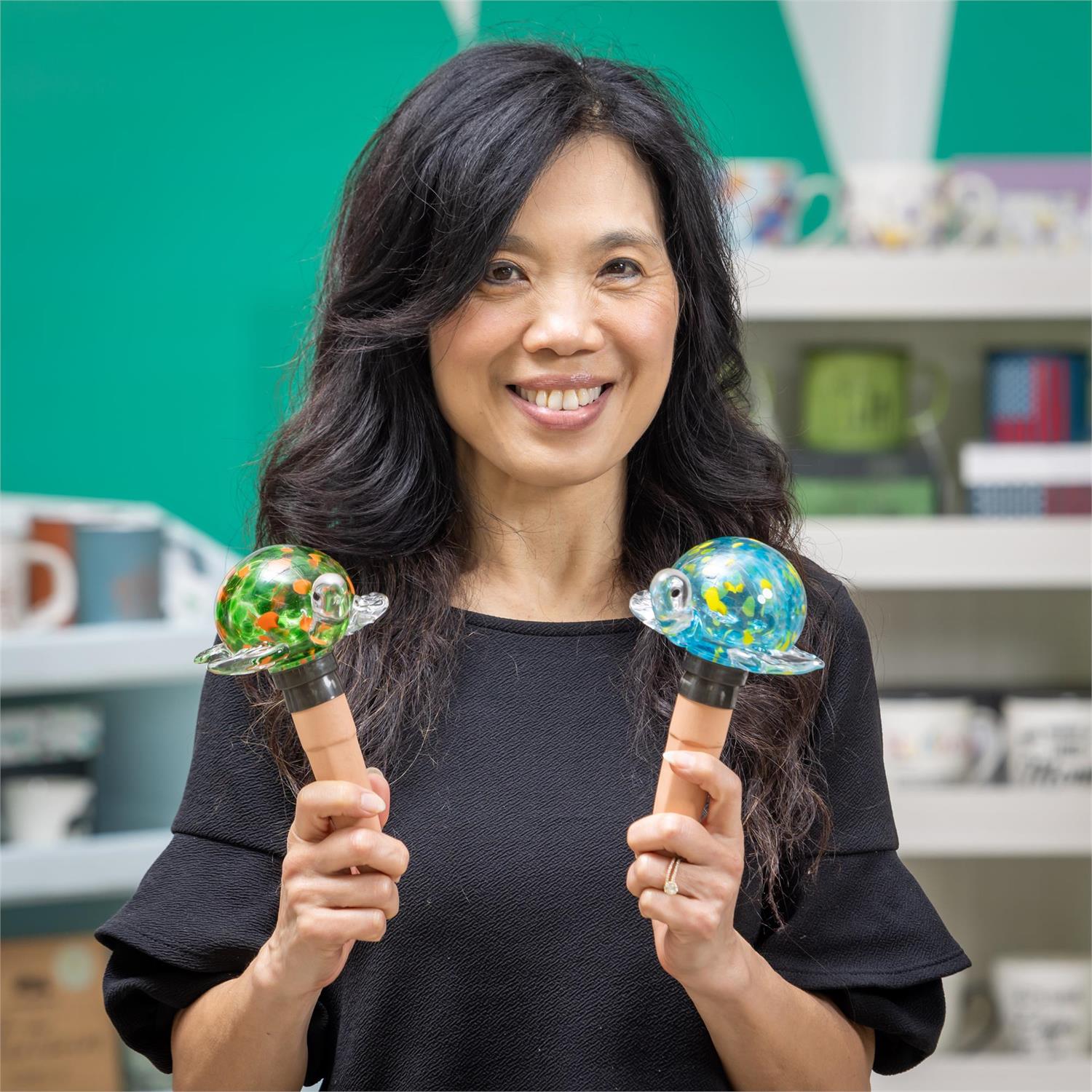 Glass Turtle Watering Globe