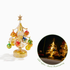 Gold LED Glass Tree with Ornaments, Small