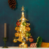 Gold LED Glass Tree with Ornaments, Large - view 2