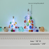 Silver LED Glass Tree with Ornaments, Large - view 2
