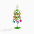 Mini Glass Christmas Tree with Retro Ornaments - view 2