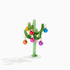 Mini Glass Cactus Tree with Ornaments - view 2