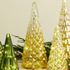 Gold Geometric Diamond Mercury Glass LED Tree, Large - view 2