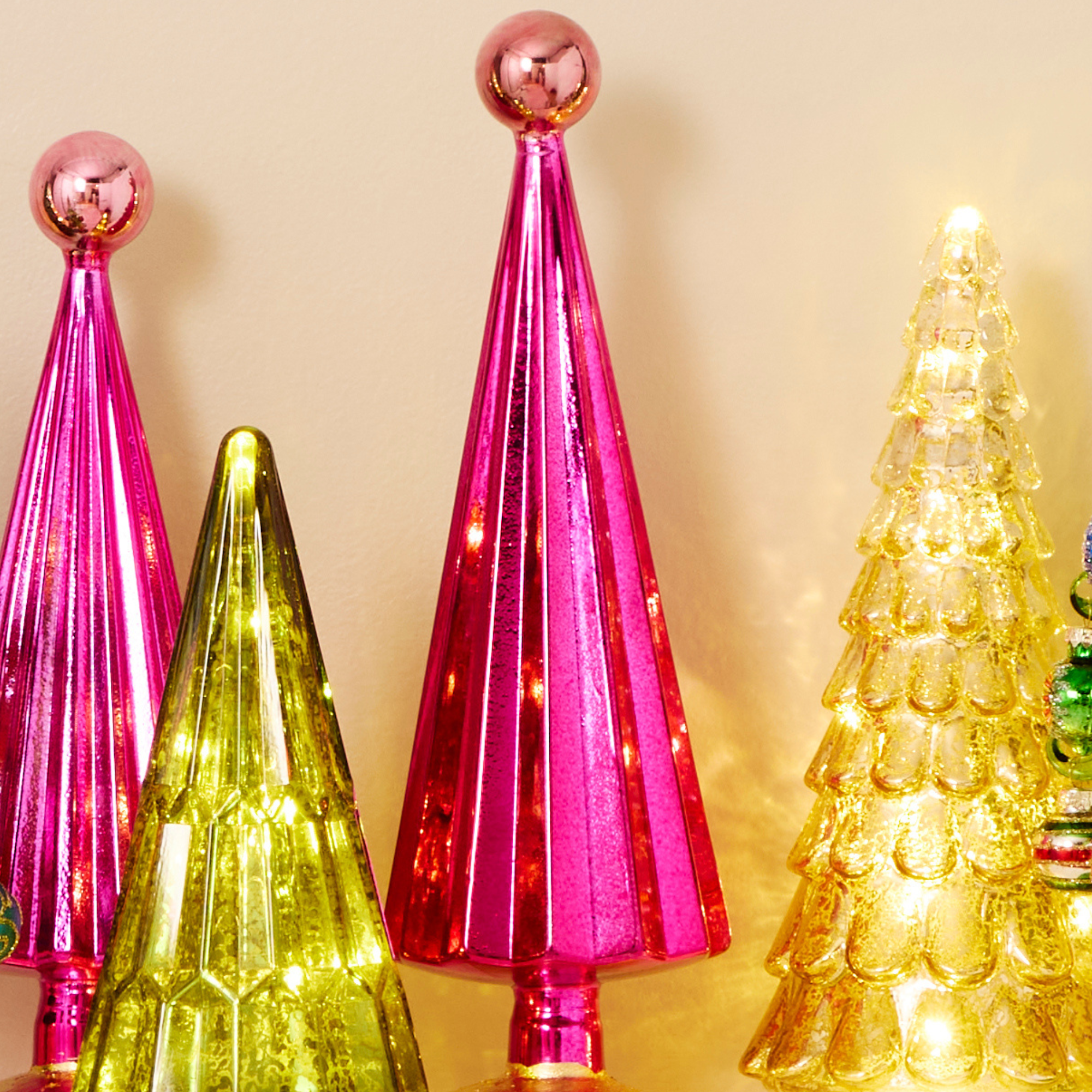 Pink Prism Glass Tree, Medium - view 2