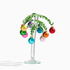 Mini Glass Palm Tree with Assorted Ornaments - view 2