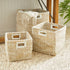 RIVERGRASS SQUARE BASKETS WITH HANDLES, SET OF 3 - view 3