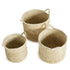RIVERGRASS ROUND BASKETS WITH HANDLES, SET OF 3 - view 2