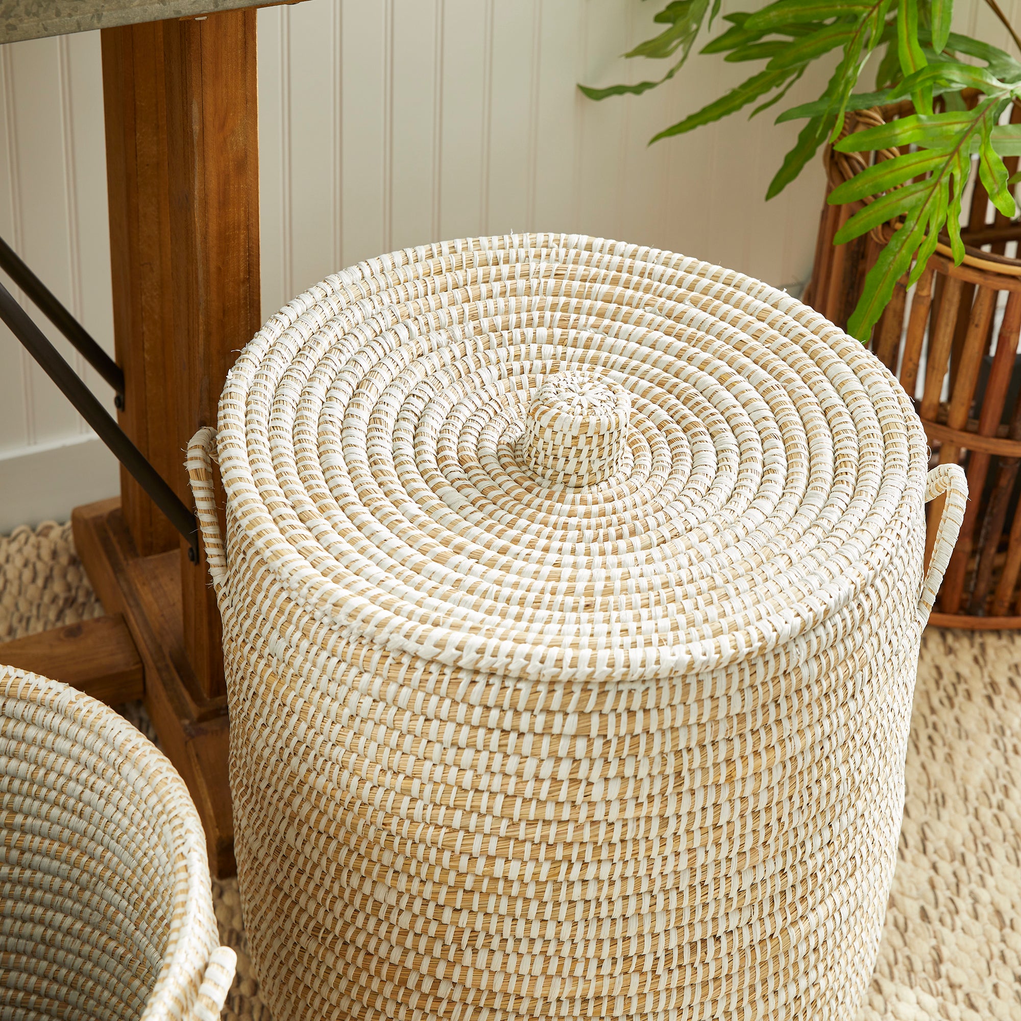 Rivergrass Hamper Baskets With Lids, Set Of 2 - View 4