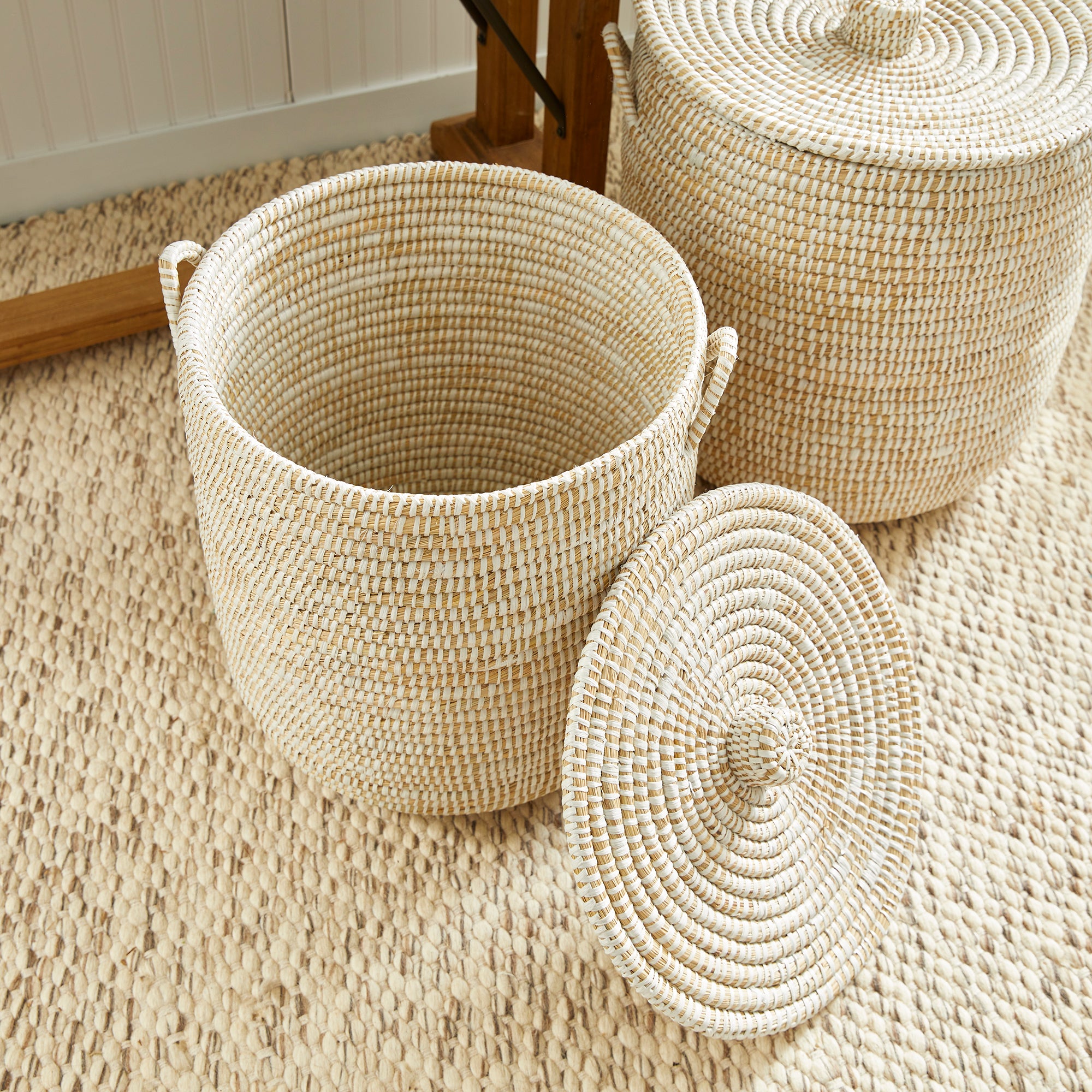 Rivergrass Hamper Baskets With Lids, Set Of 2 - View 6