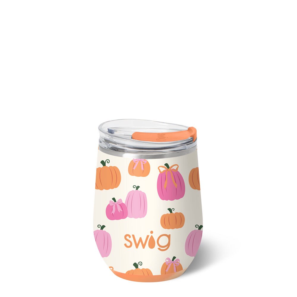 SWIG 14oz PUMPKINS AND BOWS Stemless Wine Cup 12oz